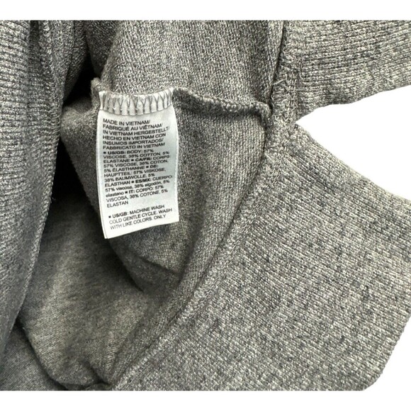 Amazon Essentials Women's Studio Terry Convertible Hood Shirt Sz S Gray Heather - Picture 8 of 10